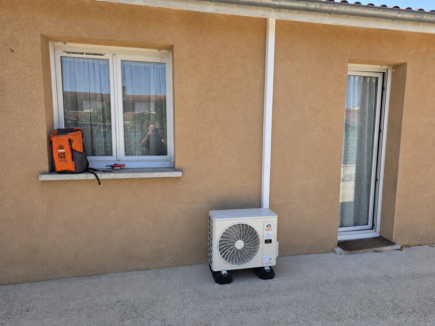 Installation climatisation réversible en façade — après travaux